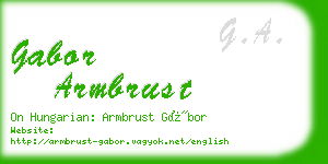 gabor armbrust business card